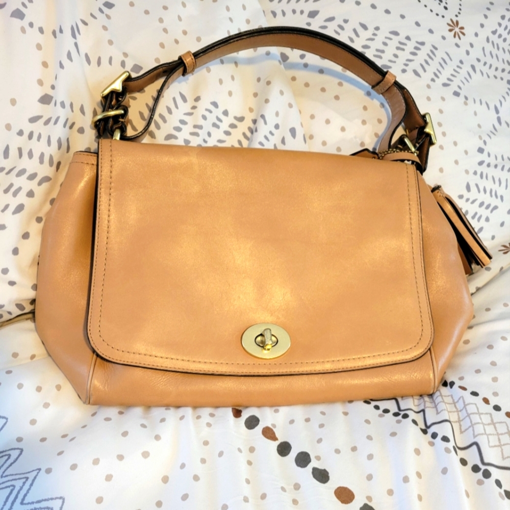 Coach Barely Used Camel Leather Handbag